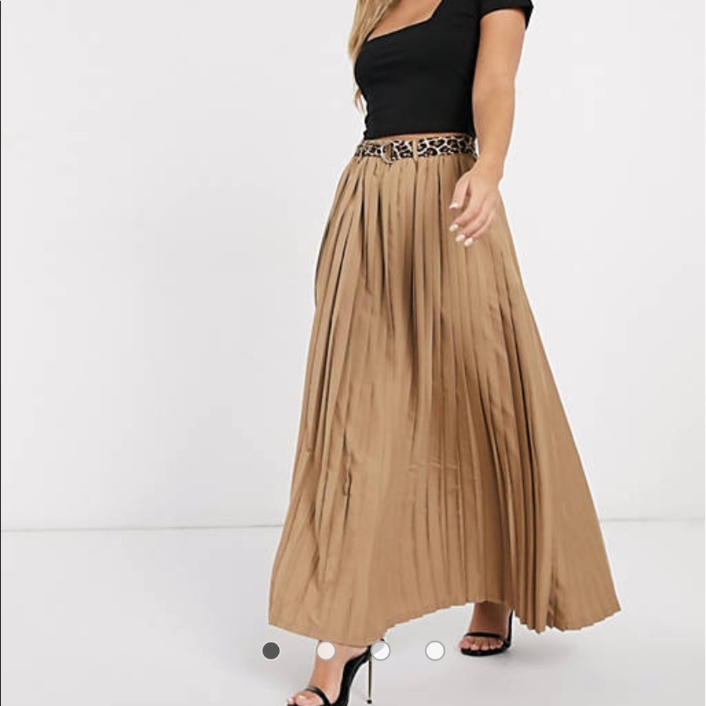 Girl in Mind Pleated Maxi Skirt.